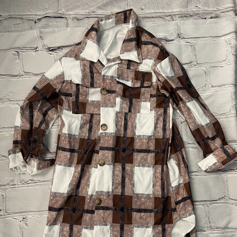 Brown Plaid Shacket